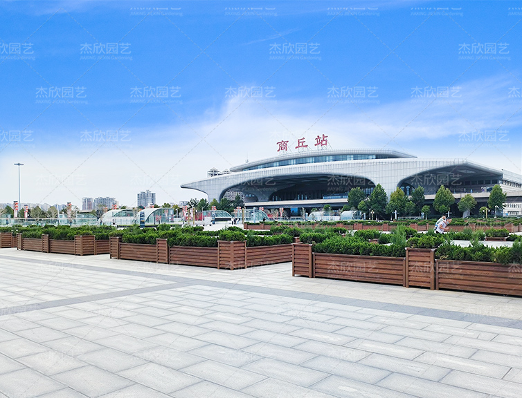  公園廣場鋁合金組合花箱河南商丘案例
