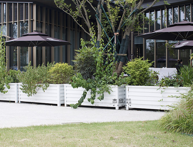 商業(yè)花箱實拍案例鋁合金花箱